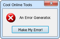 windows vista error message generator
